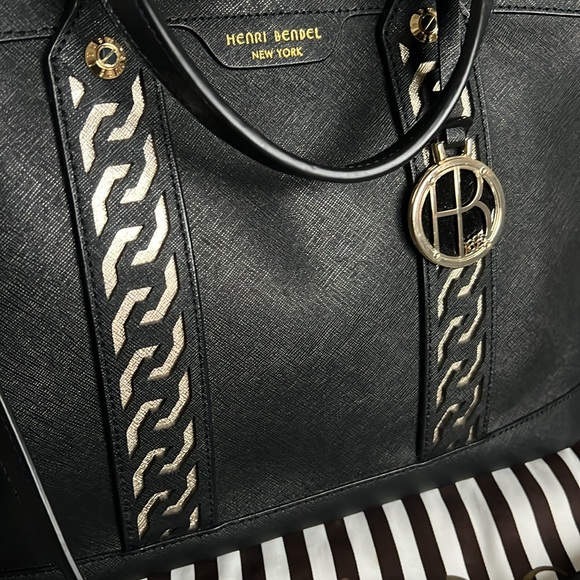 Henri Bendel West 57th black/gold bag - Picture 2 of 7